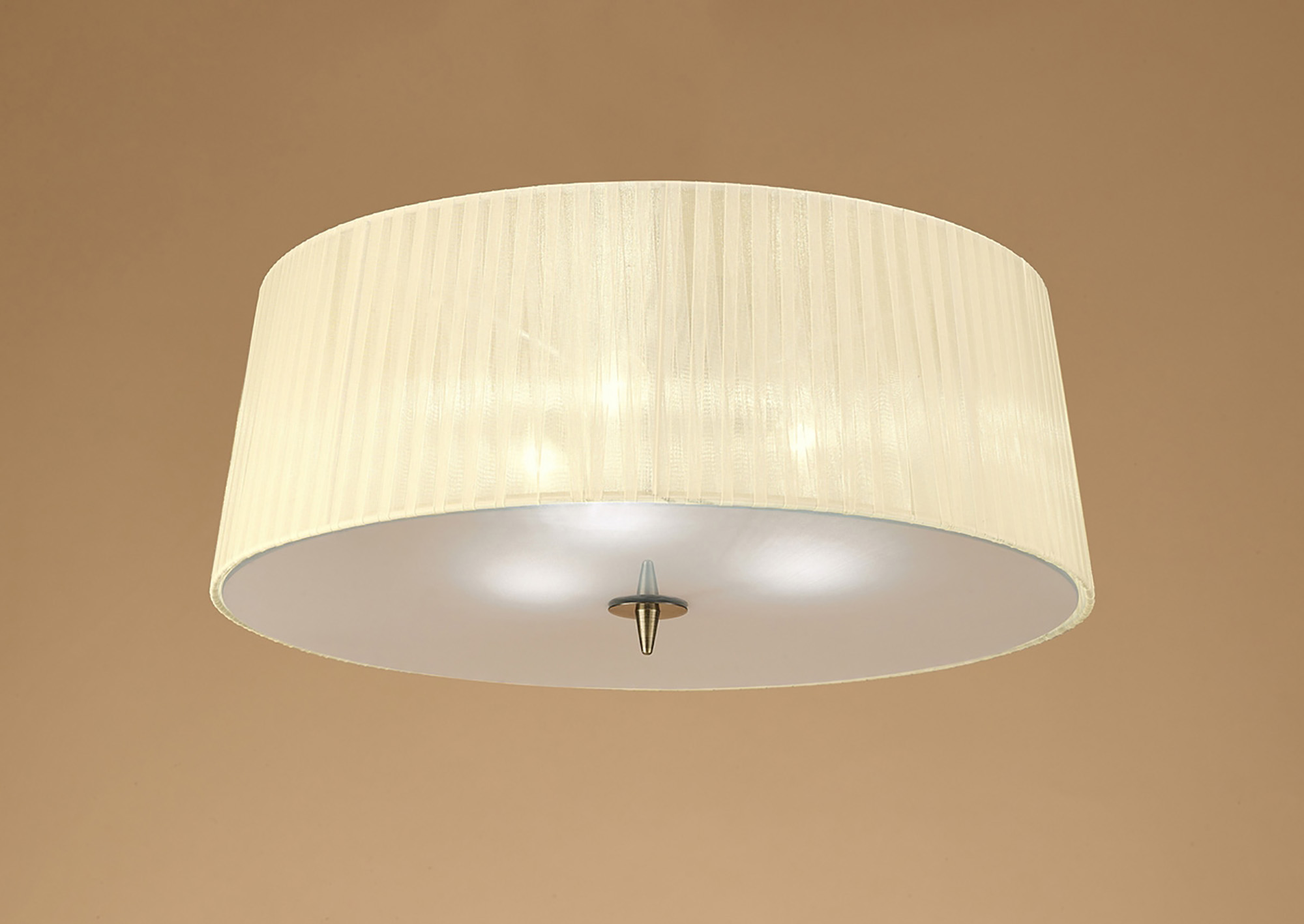 Loewe Antique Brass-Cream Ceiling Lights Mantra Flush Fittings
